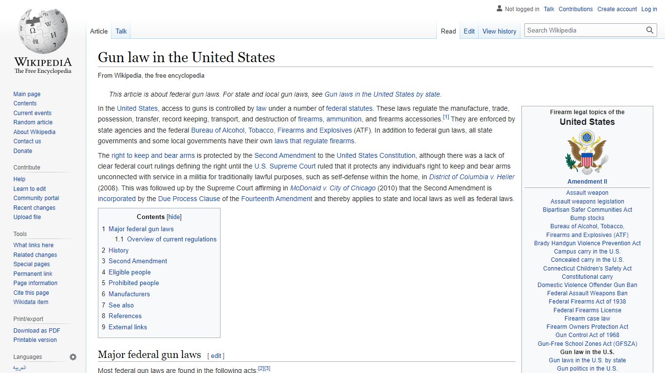 Gun law in the United States - Wikipedia